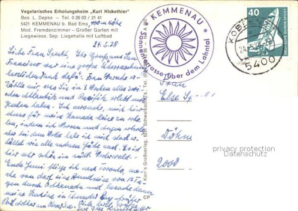 Kemmenau Vegetarisches Erholungsheim Kurt Hicket – Bild 2