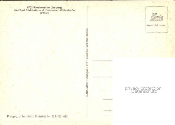 Bad Duerkheim Klosterruine Limburg Deutsche Weinstras – Bild 2