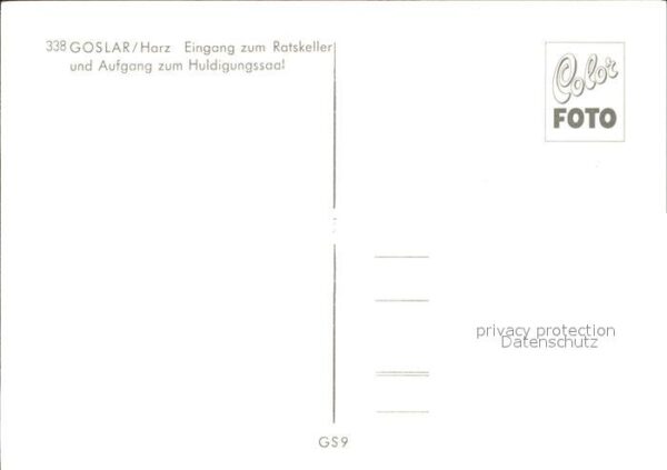 Goslar Eingang zum Ratskeller Aufgang zum Huld – Bild 2