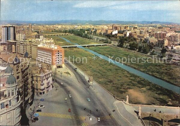 Valencia Valenciana Vista parcial y rio Turia Serie 19 No 1