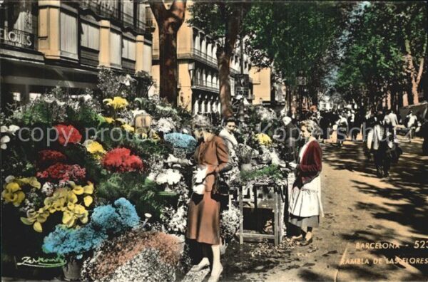 Barcelona Cataluna Rambla  Blumenmarkt