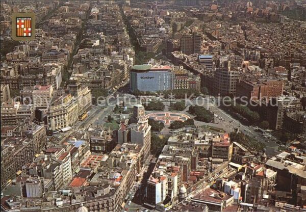 Barcelona Cataluna Fliegeraufnahme Placa Catalunya