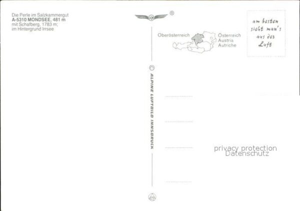Mondsee Salzkammergut Fliegeraufnahme – Bild 2