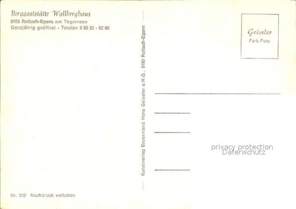 Rottach-Egern Berggaststätte Wallberghaus – Bild 2