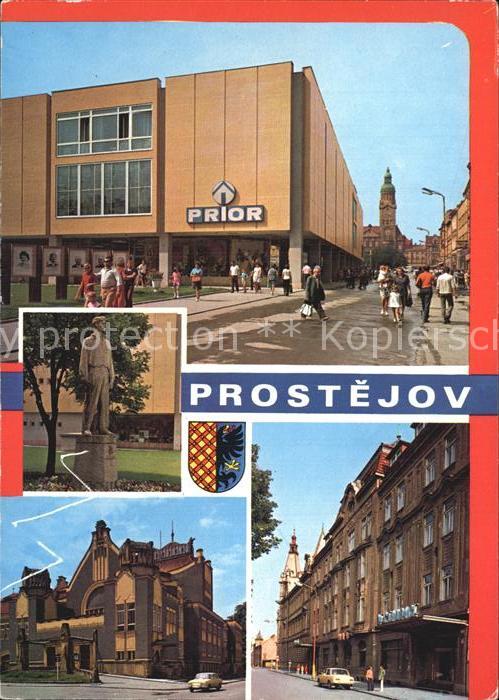 Prostejov Strassenpartien mit Denkmal