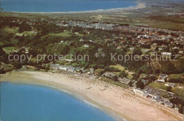 St Brelade Fliegeraufnahme mit Strand
