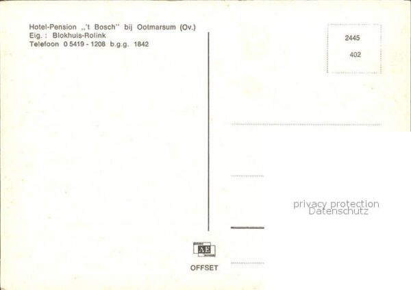 Ootmarsum Hotel Pension t Bosch – Bild 2