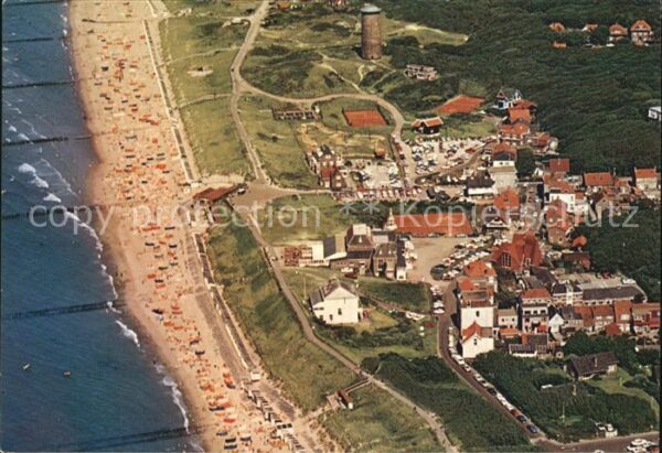 Domburg Fliegeraufnahme mit Strand