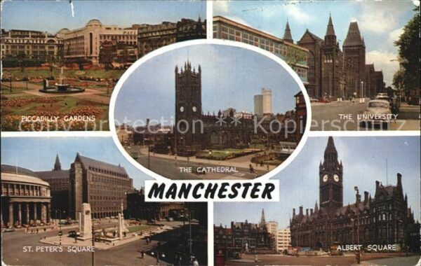 Manchester University Piccadilly Gardens Albert Sq