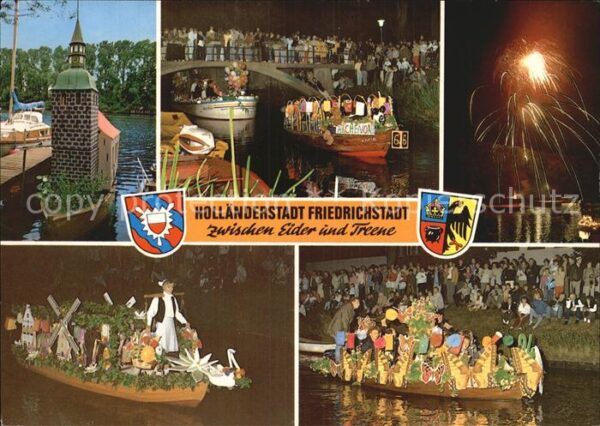 Friedrichstadt Eider Festwoche Booote geschmückt Eider und T