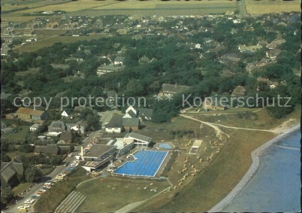 Keitum Sylt Fliegeraufnahme Meerwasserschwimmbad