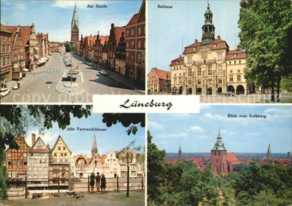 Lueneburg Am Sande Rathaus Blick vom Kalkberg Fac