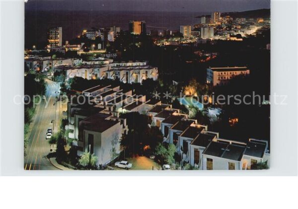 Playa de Aro Cataluna Fliegeraufnahme bei Nacht
