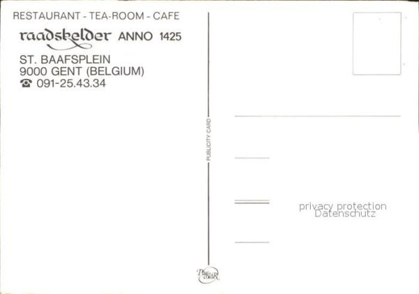 Gent Gand Flandre Restaurant Cafe Raadskelder – Bild 2