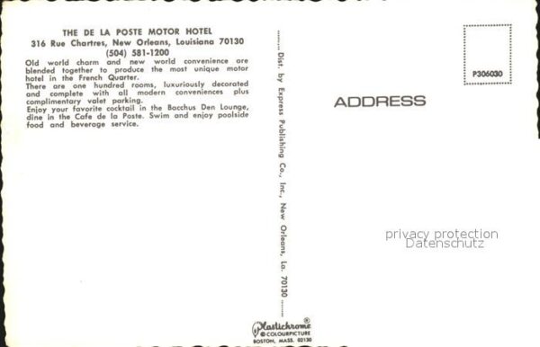 New Orleans Louisiana Te De La Poste Motor Hotel – Bild 2