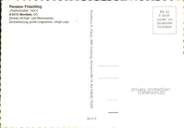 Mondsee Salzkammergut Prnsion Frischling – Bild 2