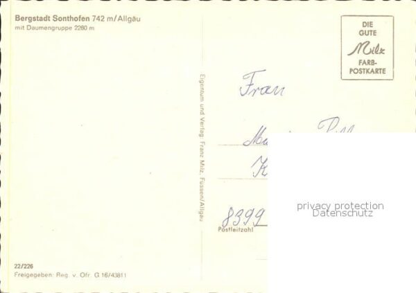 Sonthofen Oberallgaeu Fliegeraufnahme mit Daumengruppe – Bild 2
