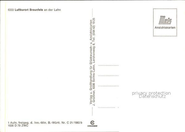 Braunfels Ortspartien Fliegeraufnahme Burg – Bild 2