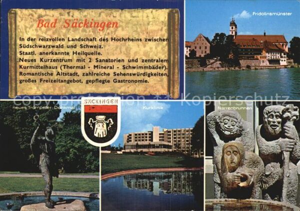 Bad Saeckingen Fridolinsmünster Trompeter_Denkmal Narr