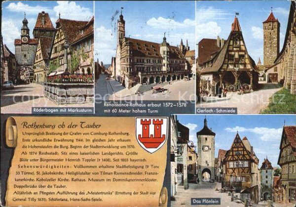 Rothenburg Tauber Gerlach-Schmiede Plönlein Rathaus Marku