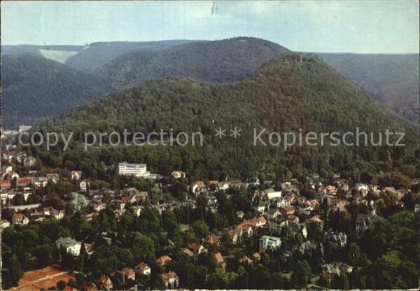 Bad Harzburg Fliegeraufnahme mit Sanatorium am Burgb