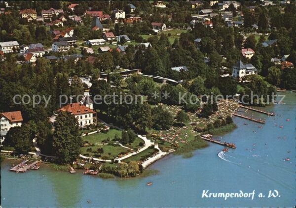 Krumpendorf Woerthersee Fliegeraufnahme mit Wörthersee