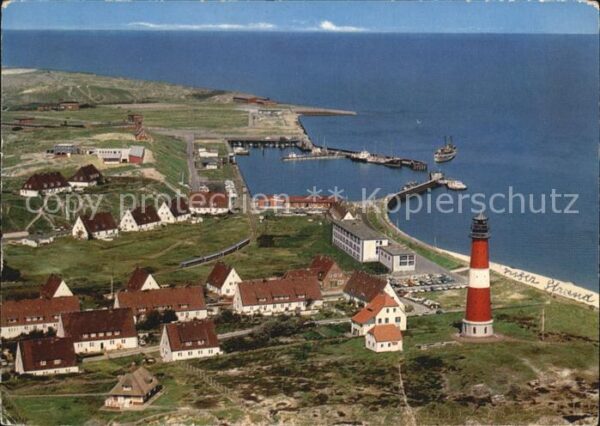 Hoernum Sylt Fliegeraufnahme mit Leuchtturm
