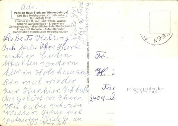 Bad Holzhausen Luebbecke Pension Haus Stork am Wiehengebirge – Bild 2