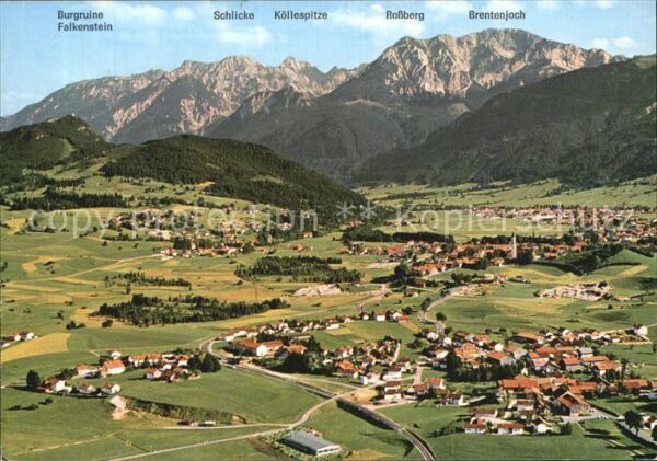 Pfronten Fliegeraufnahme mit Falkenstein Schlick