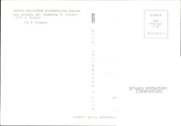 Pomnik Korsze Emland Masuren Westerplatte – Bild 2