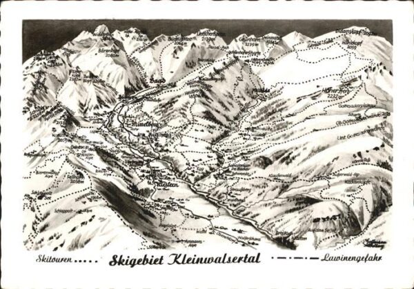 Kleinwalsertal Karte des Skigebietes
