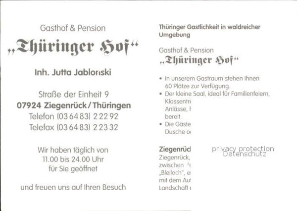 Ziegenrueck Thüringer Hof – Bild 2
