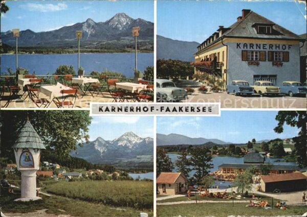 Faakersee Karnerhof Terrasse Wegekreuz Badestelle