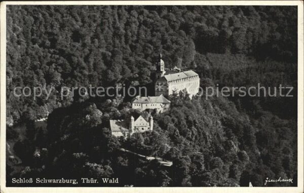 Schwarzburg Thueringer Wald Schloss Schwarzburg Fliegeraufnahme