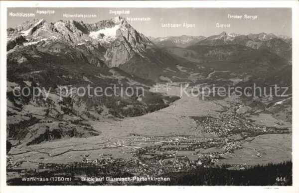Wankhaus Blick auf Garmisch Partenkirchen
