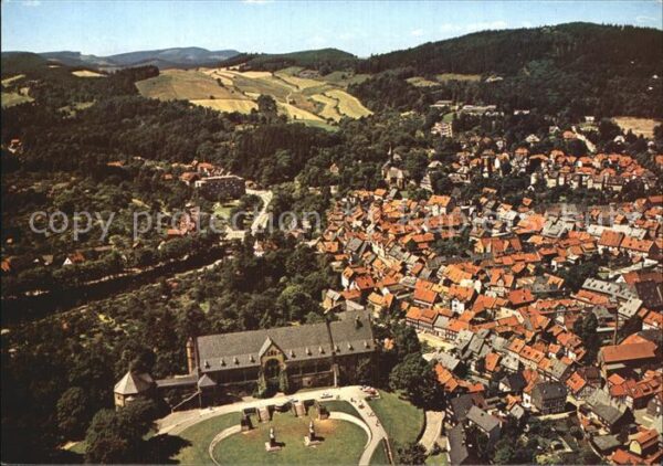 Goslar Fliegeraufnahme Blick auf die Kaiserpfa