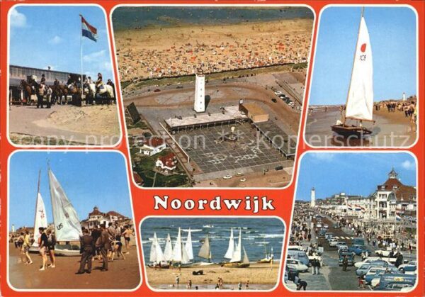 Noordwijk aan Zee  Fliegeraufnahme Strand Segelboote