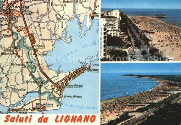 Lignano Pineta Strand Landkarte