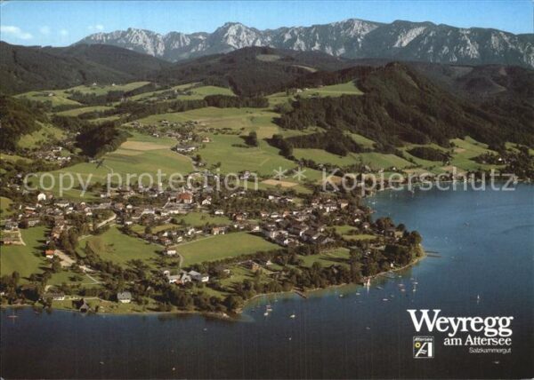 Weyregg Attersee Fliegeraufnahme