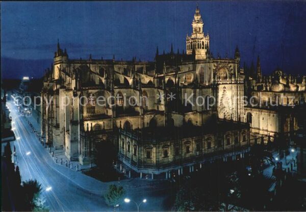 Sevilla Andalucia Dom bei Nacht