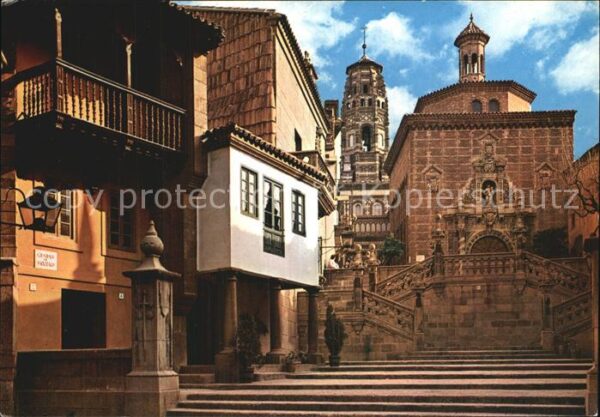 Barcelona Cataluna Pueblo Espanol Stufenaufgang von Santia