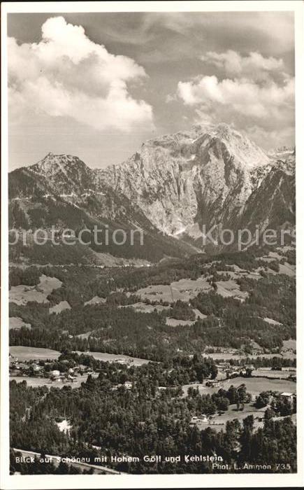 Schoenau Berchtesgaden Fliegeraufnahme mit Hohem Göll und Kehl