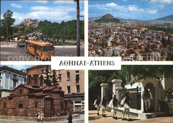 Athen Griechenland Gardesoldaten Fliegeraufnahme