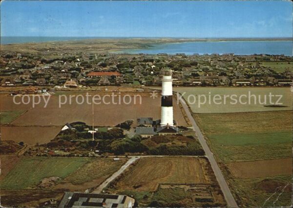 Kampen Sylt Fliegeraufnahme mit Leuchtturm