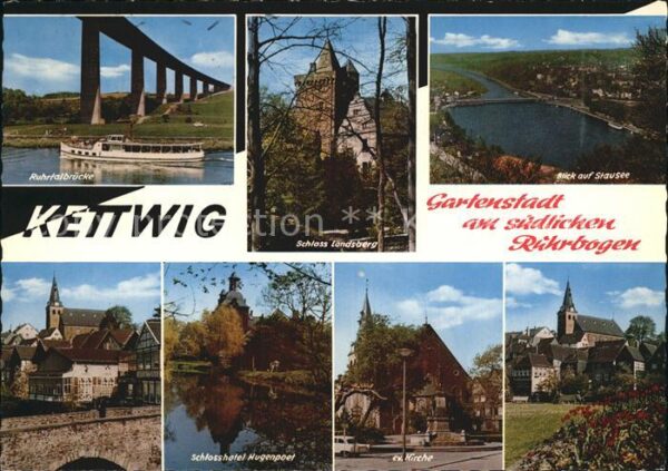 Kettwig Schloss Landsberg Stausee Ruhrtalbrücke