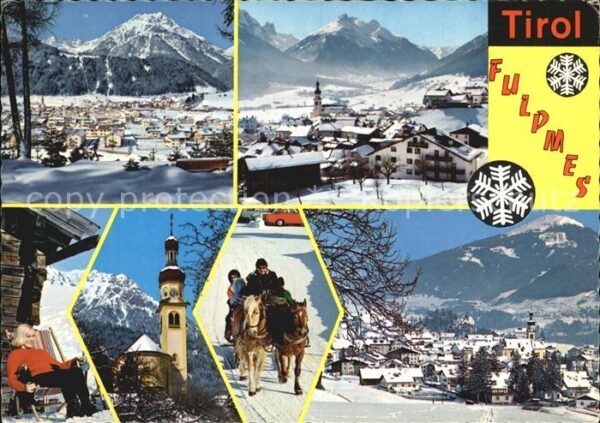 Fulpmes Tirol mit Pferdeschlitten
