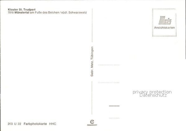 Muenstertal Schwarzwald Kloster St. Trudpert Fliegeraufnahme – Bild 2