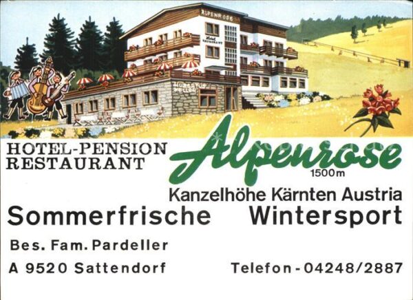 Sattendorf Hotel Pension Restaurant Alpenrose