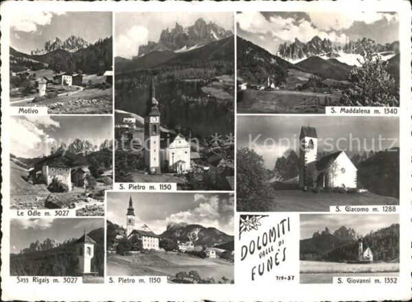 Dolomiten Oesterreich Valle di Funes Kirchenpartien