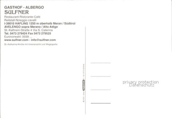 Hafling Gasthaus Albergo Sulfner – Bild 2